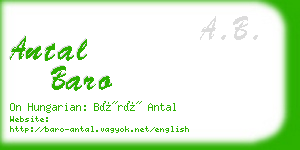 antal baro business card